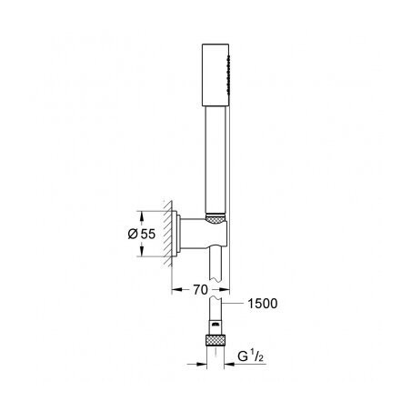 Vannitoadusheli komplekt GROHE Sena Stick, 28348000