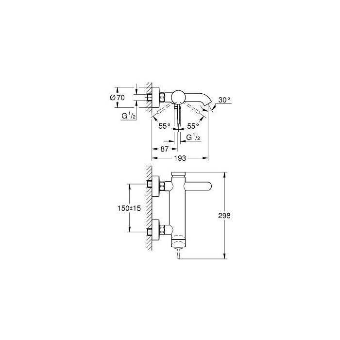 Vannitoa - dušisegisti GROHE Essence New, 33624GL1