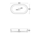 Устанавливаемая на столешницу раковина ALICE CERAMICA Lavabo Spy Oval 65x35 (Выбор различных цветов)