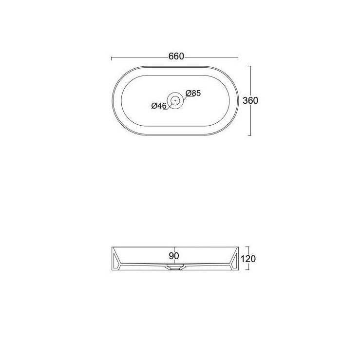 Countertop sink ALICE CERAMICA Lavabo Spy Oval 65x35 (Available in various colors)