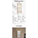 Elektriline rätikute hoidja MEPAheat Plain Gold 520 x 1100 mm