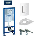 Встраиваемая рама GROHE Rapid SL с белой кнопкой (4 в 1)