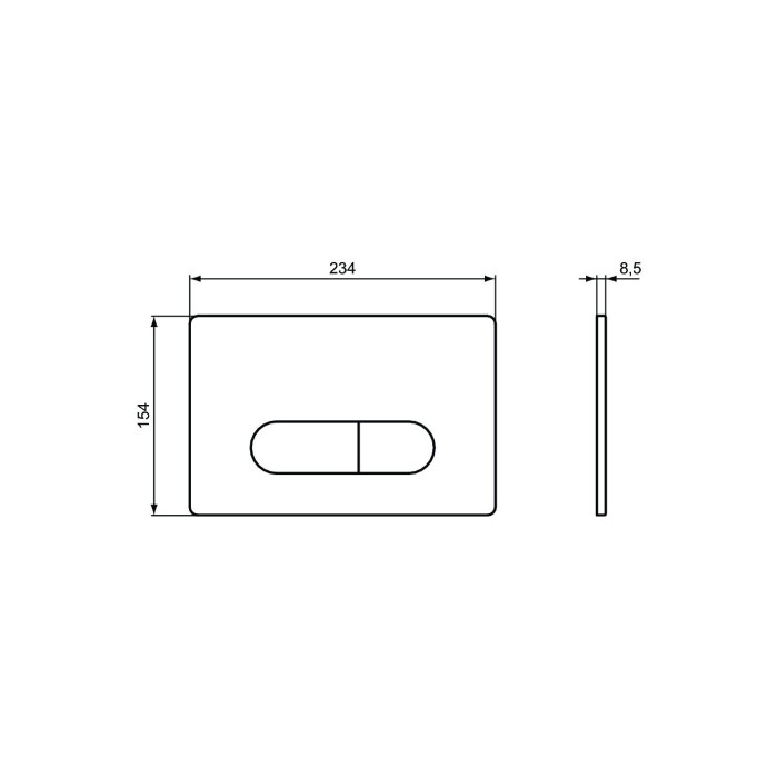 копия с водоотводной пластины IDEAL STANDARD Oleas M2 черно-матовая, R0115A6