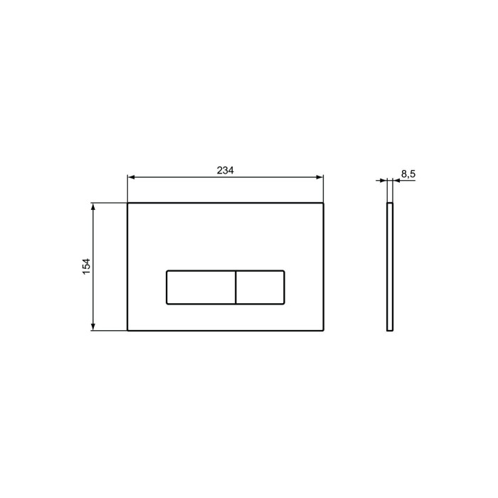 Water drainage plate IDEAL STANDARD Oleas M2 black-matt, R0121A6