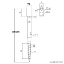 Screw-in pole with plate U70 (100) x 685 mm