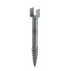Screw-in pole with plate U70 (100) x 1300 mm