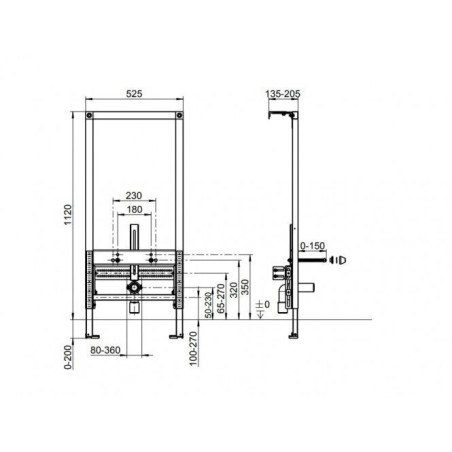 Built-in bidet frame VILLEROY & BOCH Viconnect