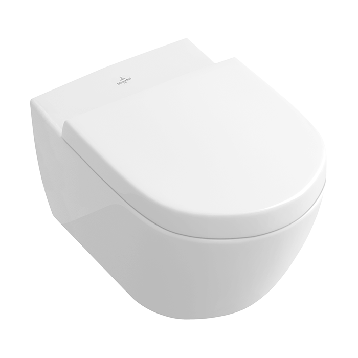 Rippuv WC-pott VILLEROY & BOCH Subway 2.0 DirectFlush paksu aeglaselt sulguva kaanega, Ceramic Plus kattega