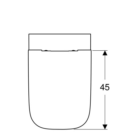 Wall-mounted toilet GEBERIT Smyle Square Rimless with slow-closing lid, 500208011+500688011