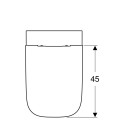 Wall-mounted toilet GEBERIT Smyle Square Rimless with slow-closing lid, 500208011+500688011