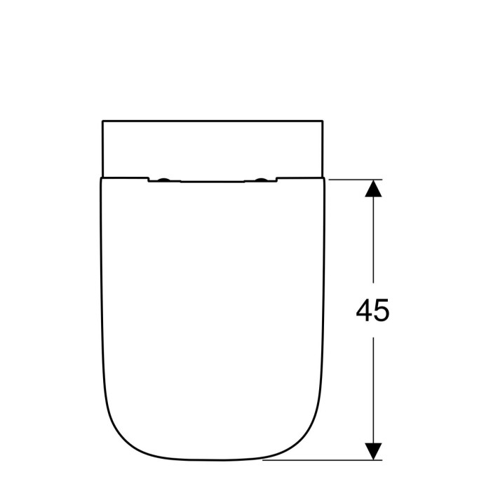 Подвесной унитаз GEBERIT Smyle Square Rimless с медленно опускающимся сиденьем, 500208011+500688011