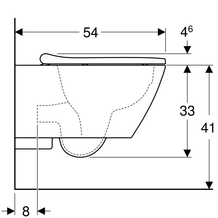 Подвесной унитаз GEBERIT Smyle Square Rimless с медленно опускающимся сиденьем, 500208011+500688011