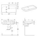 Kapp kraanikauss GEBERIT Smile Square 90 cm