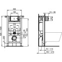 Potikend WC raam IDEAL STANDARD ProSys 82 cm (2 in 1), R009067