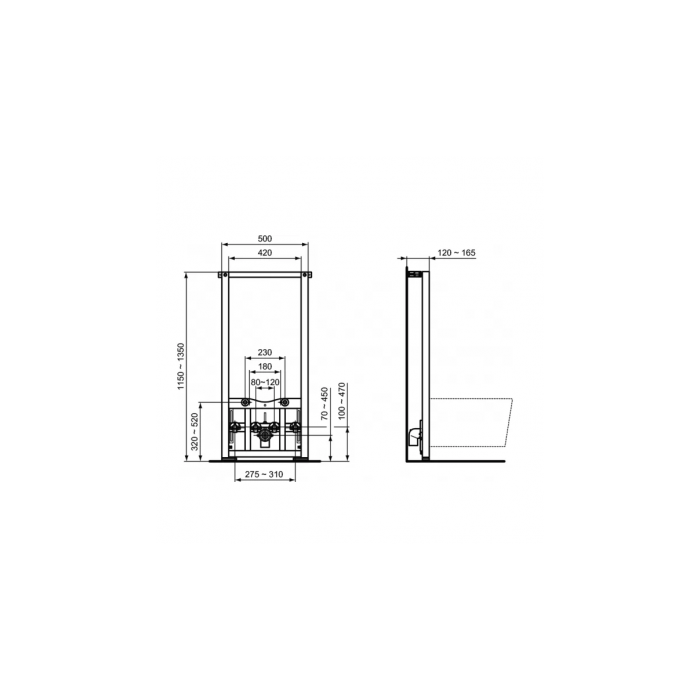 Potinkinis bidé raam IDEAL STANDARD ProSys, R016267