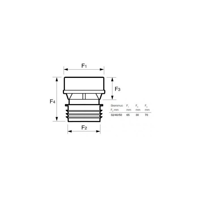 Vakuumventiil (imitor) UPONOR Hypair 70-110, 1134571