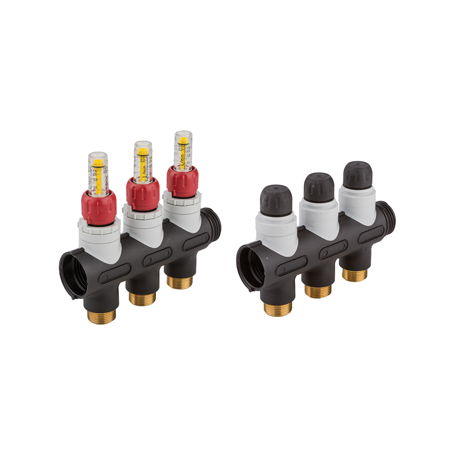 WAVIN adjustable underfloor heating manifold 3 circuits with flow meters, 3052727