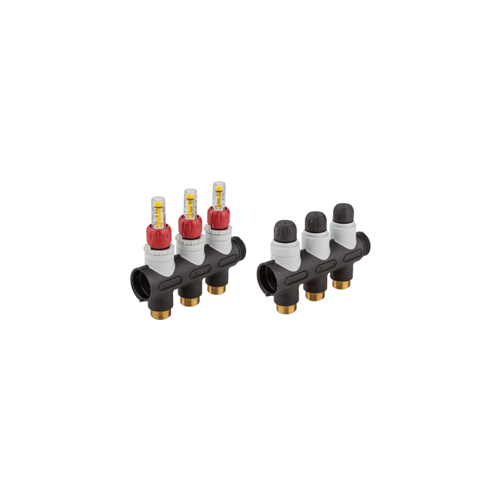 WAVIN adjustable underfloor heating manifold 3 circuits with flow meters, 3052727