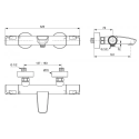 Thermostatic bath - shower mixer IDEAL STANDARD Ceratherm T50, A7223AA