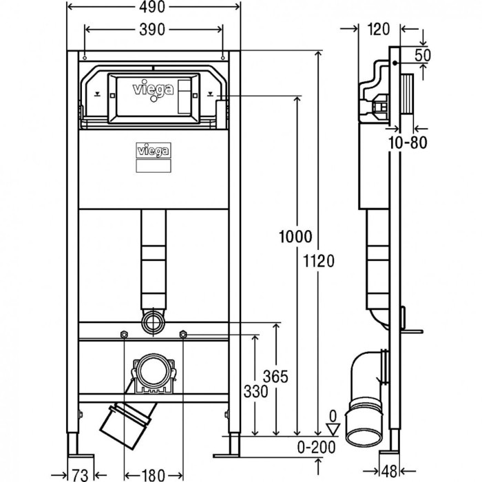 Potise WC raami komplektid VIEGA Prevista (3 in 1) 792596