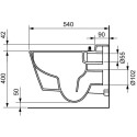 Rippuv WC-pott TECEone Rimless koos iste ja kaanega