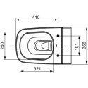 TECEone Rimless wall-mounted toilet with seat and lid