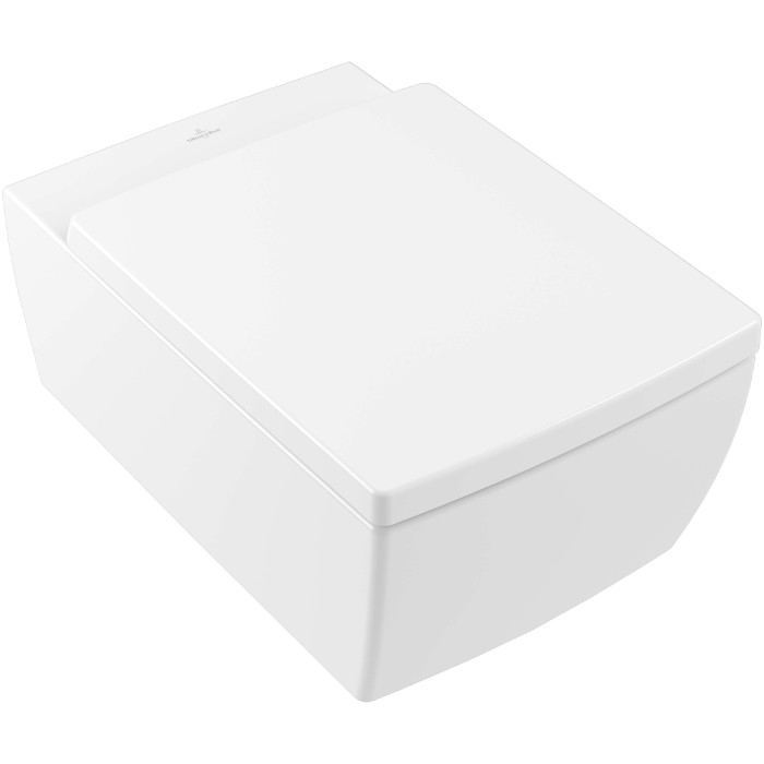 Rippuv WC-pott VILLEROY & BOCH Memento 2.0 DirectFlush paksu aeglaselt sulguva kaanega, Ceramic Plus kattega