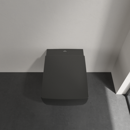 Подвесной унитаз VILLEROY & BOCH Memento 2.0 DirectFlush с толстым медленным сиденьем, с покрытием Ebony Ceramic Plus