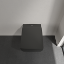 Rippuv WC-pott VILLEROY & BOCH Memento 2.0 DirectFlush paksu aeglaselt sulguva kaanega, Ebony Ceramic Plus kattega