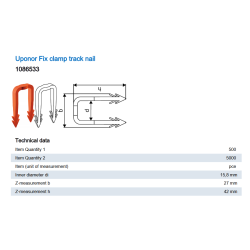 Шпильки для плиты UPONOR 42 мм (500 шт.)