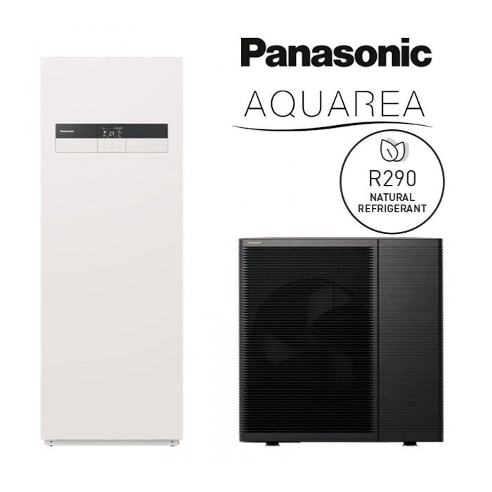 Uue põlvkonna õhk-vesi soojuspump 3 kW PANASONIC Aquarea koos integreeritud 185 l boileriga, ühefaasiline