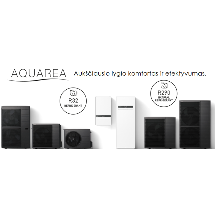 Uue põlvkonna õhk-vesi soojuspump 3 kW PANASONIC Aquarea koos integreeritud 185 l boileriga, ühefaasiline