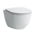 GROHE Rapid SL 5 in 1 concealed toilet frame + LAUFEN Pro Rimless wall-hung toilet with SLIM Slowclose seat.