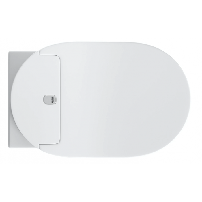 Seinale paigaldatav WC raam (5 in 1) on nutikas riputatav GROHE Sensia Arena Rimless tualett koos bidetiga.