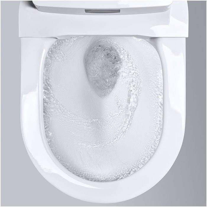 Seinale paigaldatav WC raam (5 in 1) on nutikas riputatav GROHE Sensia Arena Rimless tualett koos bidetiga.