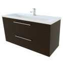 Lower cabinet with sink (2 drawers) KAMĖ Scandic 81 cm, black oak