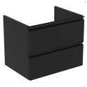 Hanging bathroom cabinet with sink IDEAL STANDARD Tesi 60 cm, black-matt