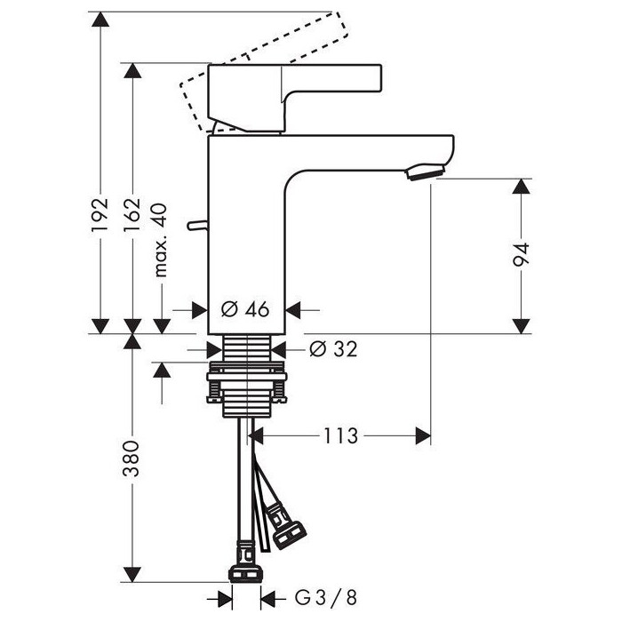 Käesegisti HANSGROHE Metris S, 31060000