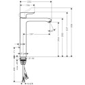 Смеситель для раковины HANSGROHE Metris 260, 31082000