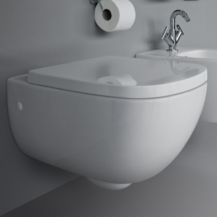 Rippuv WC-pott LAUFEN Palomba Rimless koos Slowclose kaanega