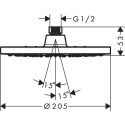 Built-in shower sets HANSGROHE Vernis Shape 200
