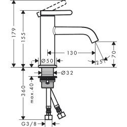HANSGROHE Axor One 70 faucet, 48001000