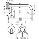 Built-in basin mixer HANSGROHE Axor One 220, 48120000
