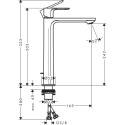Washbasin mixer with pop-up waste valve HANSGROHE Reblis E 240, 72581670