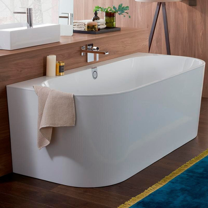 Прямоугольная ванна у стены VILLEROY & BOSH Oberon 2.0 из материала Quaryl 800 x 1800 мм
