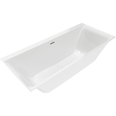 Rectangular bathtub with a silent siphon VILLEROY & BOSH Subway 3.0 made of Quaryl material 800 x 1800 mm