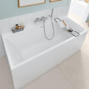Rectangular bathtub with a silent siphon VILLEROY & BOSH Subway 3.0 made of Quaryl material 800 x 1800 mm