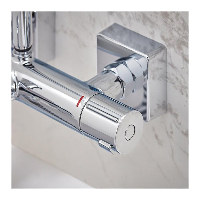 Термостатическая душевая система с изливом для ванны HANSGROHE Vernis Shape 230, 26098000