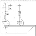 Termostaatiline dušisüsteem vannile HANSGROHE Vernis Shape 230, 26098000