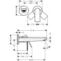 Built-in sink mixer HANSGROHE Rebris E, 72568000